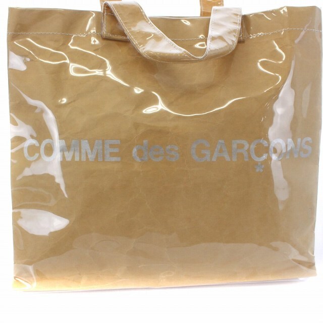 COMME des GARCONS(コムデギャルソン)のコムデギャルソン PVCバッグ トートバッグ ビニールペーパー ベージュ レディースのバッグ(トートバッグ)の商品写真