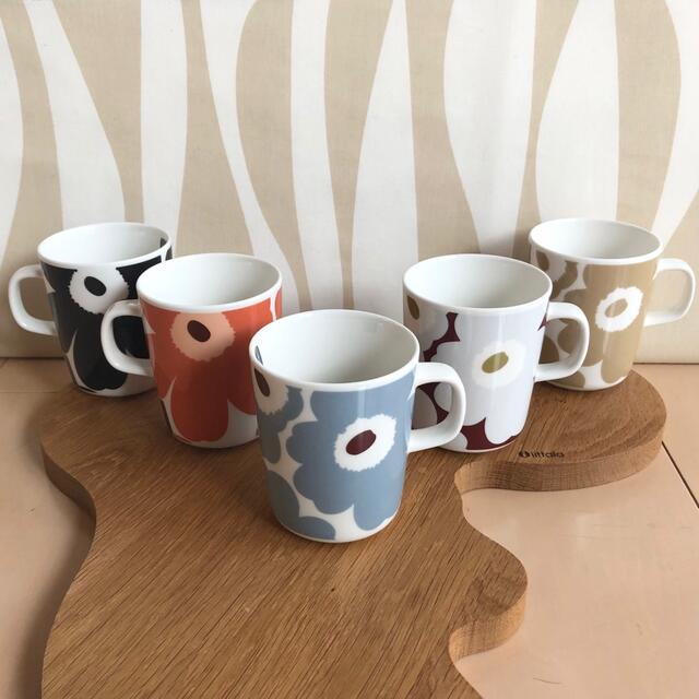 marimekko(マリメッコ)の新品 5個セット marimekko UNIKKO ウニッコ マグカップ インテリア/住まい/日用品のキッチン/食器(食器)の商品写真