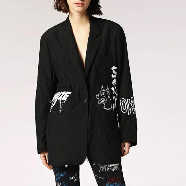 タグ有り新品未使用・正規品】DIESEL 刺繍 テーラードジャケット