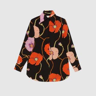 グッチ(Gucci)の【GUCCI】美品　ケン・スコット プリントシルクシャツ(シャツ/ブラウス(長袖/七分))