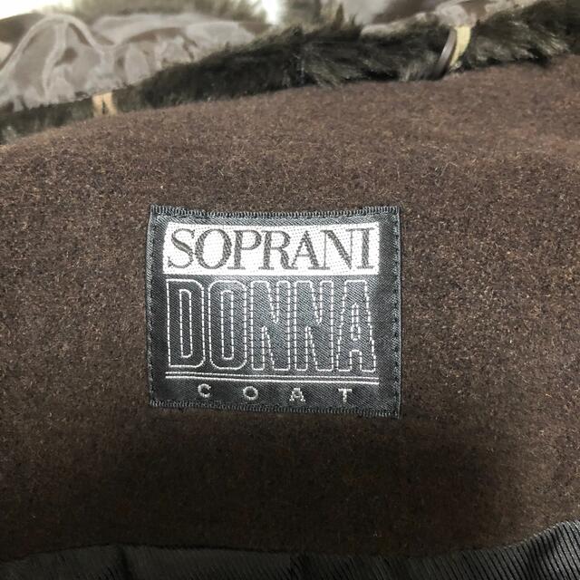 SOPRANI DONNA アンゴラ混フード付きコート（実家保管品）