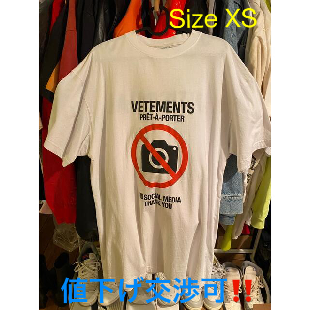 トップスVETEMENTS 21 Anti social T-shirt XSサイズ