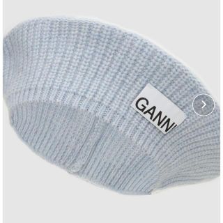 GANNI Rib Knit Acc リブニットベレー(ハンチング/ベレー帽)