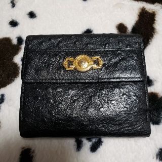 ジャンニヴェルサーチ(Gianni Versace)のジャンニヴェルサーチ 折り財布  オーストリッチ レザー(財布)