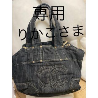 CHANELデニムトートバック