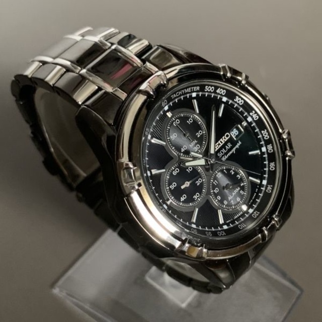 SEIKO(セイコー)の【新品】セイコー SEIKO ソーラー クロノグラフ 逆輸入腕時計 メンズ メンズの時計(腕時計(アナログ))の商品写真