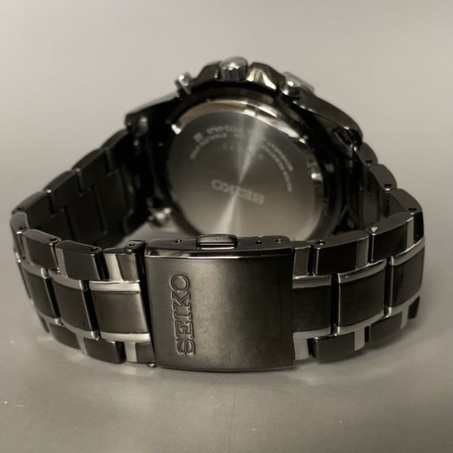 【新品】セイコー SEIKO ソーラー クロノグラフ 逆輸入腕時計 メンズ