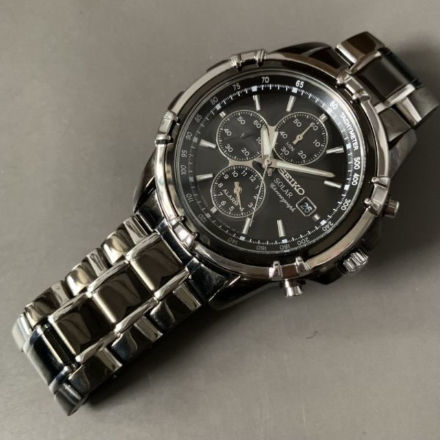 SEIKO(セイコー)の【新品】セイコー SEIKO ソーラー クロノグラフ 逆輸入腕時計 メンズ メンズの時計(腕時計(アナログ))の商品写真