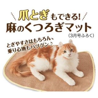 ねこのきもち 付録 麻のくつろぎマット(猫)