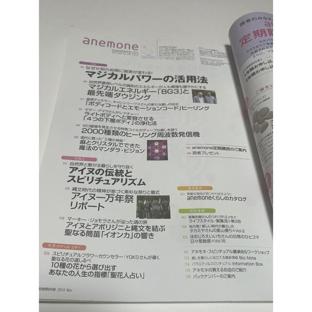 anemone (アネモネ) 2014年 11月号 エンタメ/ホビーの雑誌(生活/健康)の商品写真