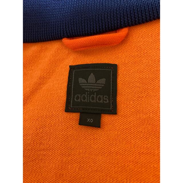 【人気カラー】美品 adidasジャージ オレンジ ブラック ワンポイントロゴ