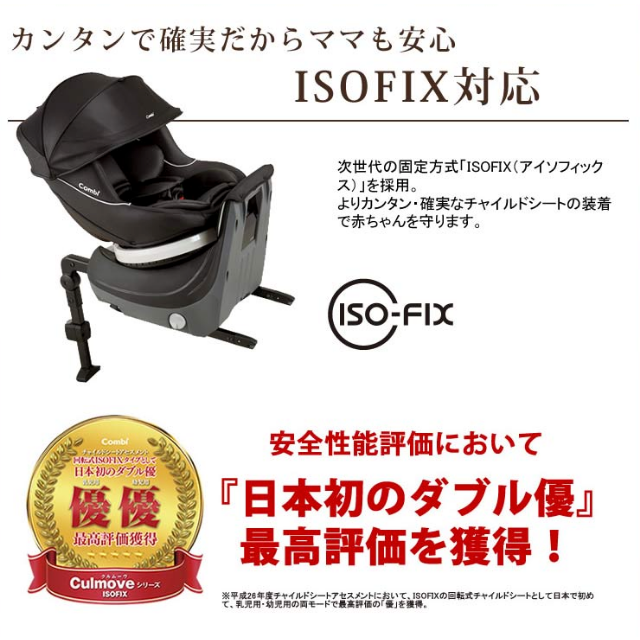 【美品】コンビ 高級チャイルドシート クルムーヴ ISOFIX エッグショック 4