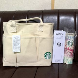 スターバックスコーヒー(Starbucks Coffee)の【新品未使用】スターバックス トートバッグ　ステンレスタンブラー 2021(タンブラー)