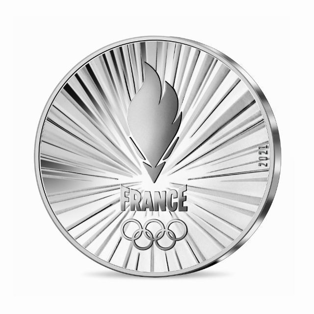 2021 フランス パリ2024 オリンピック開催記念 10ユーロ プルーフ銀貨 貨幣
