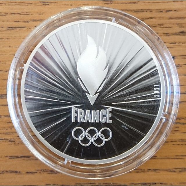 2021 フランス パリ2024 オリンピック記念 10ユーロ 銀貨 水泳 旧貨幣 | lockerdays.com