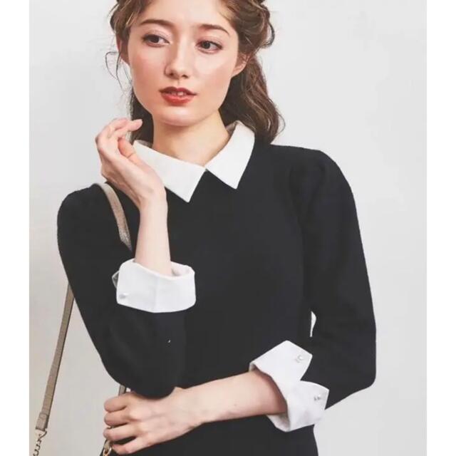 noela♡カラーデザインカフスニットワンピ♡新品タグ付き