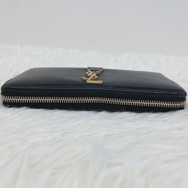 Saint Laurent - イヴサンローラン レザー 二つ折り財布 カサンドラロゴ ブラックの通販 by あるえ＠'s shop