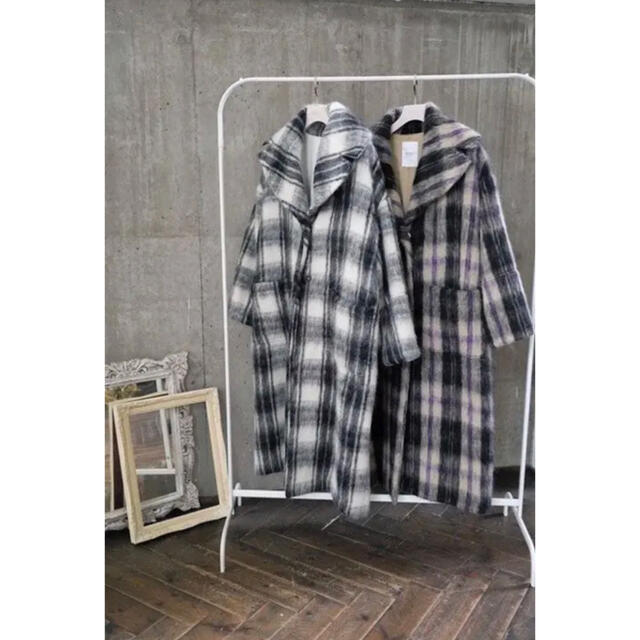 SNIDEL(スナイデル)のra様専用♡Plaid Wool and Mohair-blend Coat レディースのジャケット/アウター(ロングコート)の商品写真