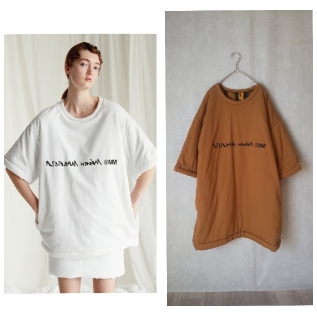 mm6maisonmargielaエムエムシックス チュールTシャツ ホワイト