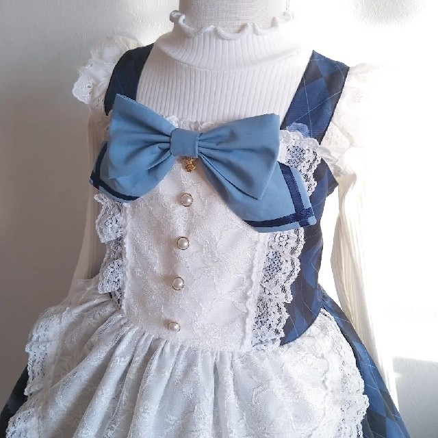 ダークなアリスのエプロンワンピース120㎝ キッズ/ベビー/マタニティのキッズ服女の子用(90cm~)(ワンピース)の商品写真