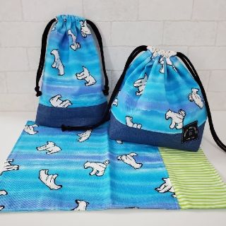 【ご検討中】　シロクマ☆お弁当3点セット(外出用品)