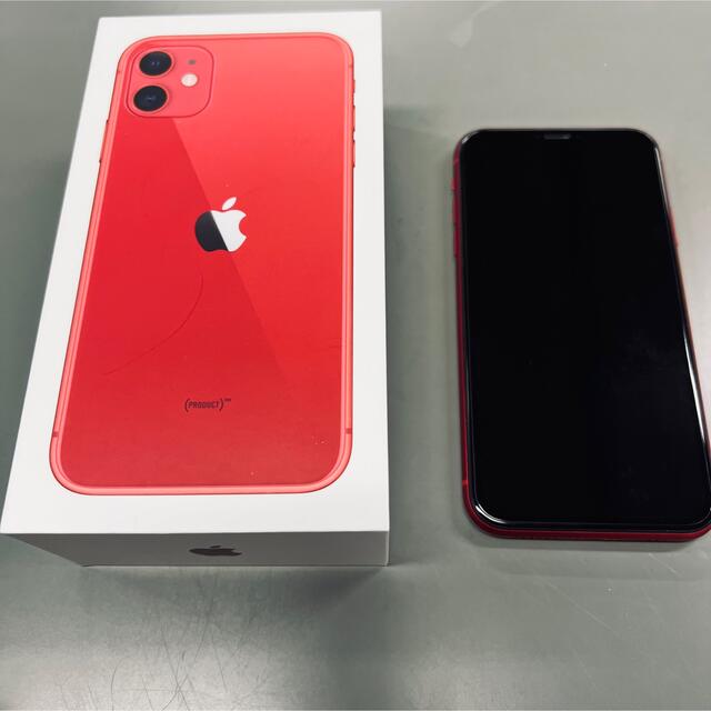 スマホ/家電/カメラiPhone 11 (PRODUCT)RED 64 GB SIMフリー