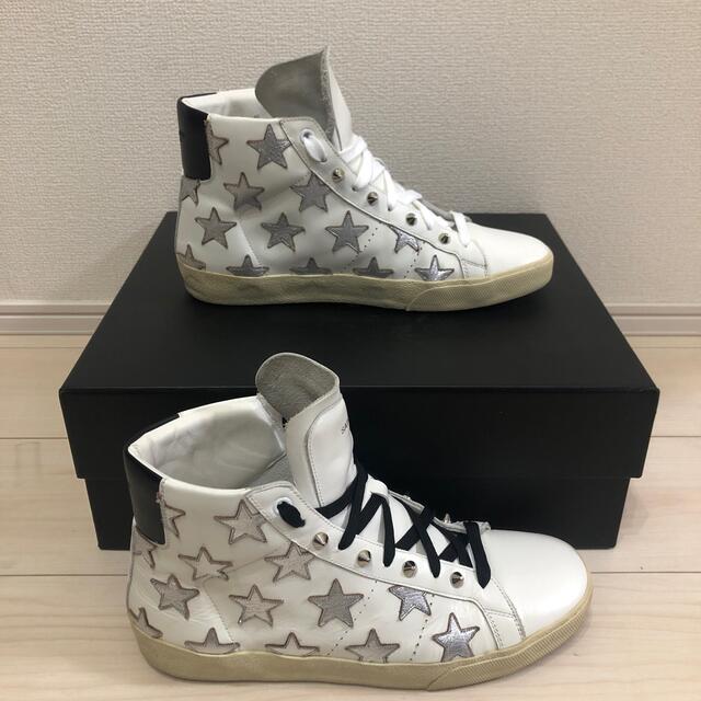 Saint Laurent(サンローラン)のサンローラン　スター　スタッズ  カスタム　ハイカット  スニーカー　美品　 メンズの靴/シューズ(スニーカー)の商品写真