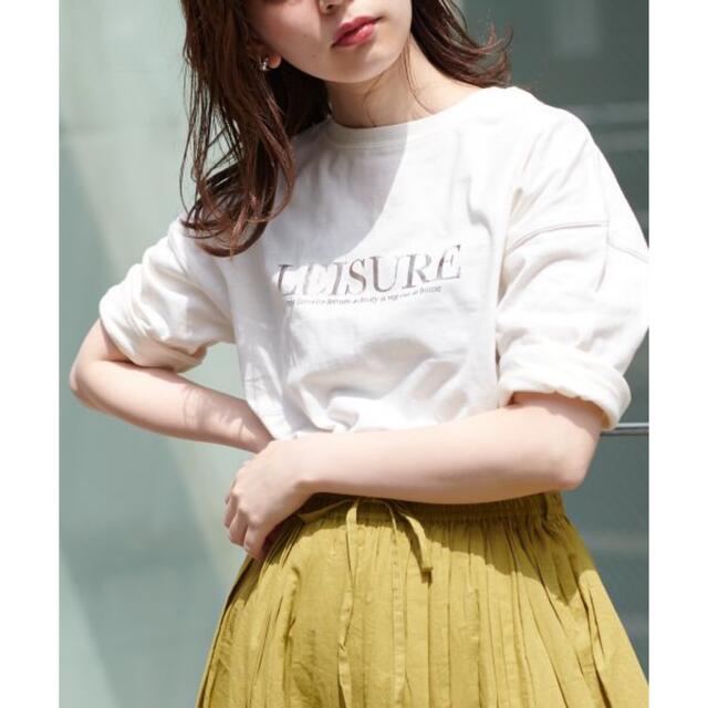 natural couture(ナチュラルクチュール)の大人ロゴ6分袖T メンズのトップス(Tシャツ/カットソー(半袖/袖なし))の商品写真