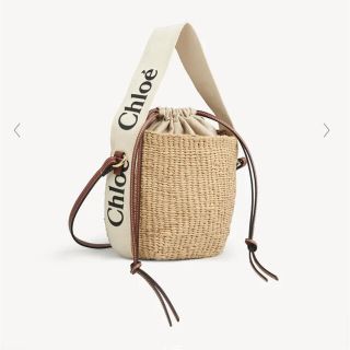 クロエ(Chloe)のChloe「WOODY」スモールバスケット かごバッグ(かごバッグ/ストローバッグ)