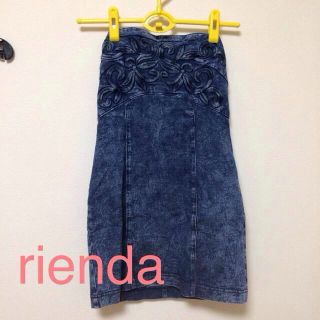 リエンダ(rienda)のrienda♡新品未使用デニムワンピ(ミニワンピース)