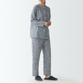 ムジルシリョウヒン(MUJI (無印良品))の■新品■ 無印良品 脇に縫い目のない二重ガーゼスタンドカラーパジャマ／Ｓ～Ｍ(パジャマ)