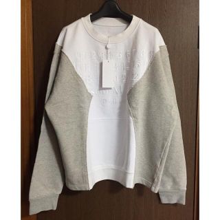 マルタンマルジェラ(Maison Martin Margiela)の白50新品 メゾン マルジェラ 再構築 オーバーサイズ スウェット  シャツ (スウェット)