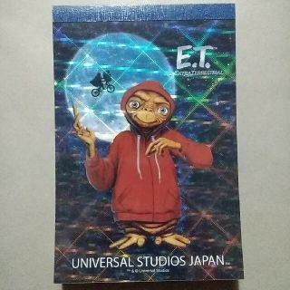 ユニバーサルスタジオジャパン(USJ)の未使用・ステッカーシール付き【E・T】メモ帳(ノート/メモ帳/ふせん)