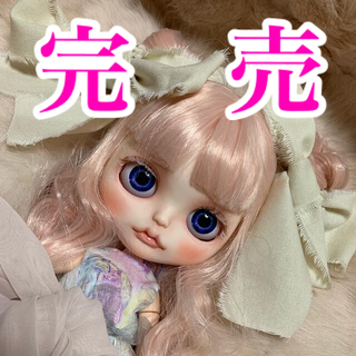 カスタムアイシードールNo.43ふんわりピンク(ブライスサイズ)(ぬいぐるみ/人形)