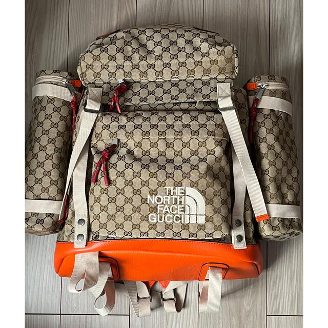 Gucci(グッチ)のGUCCI the north face コラボGG柄バックパック メンズのバッグ(バッグパック/リュック)の商品写真