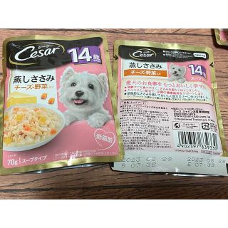 シーザー(CASAR)のシーザー14歳からの蒸しささみ　チーズ野菜入りスープタイプ　70g×20個(ペットフード)