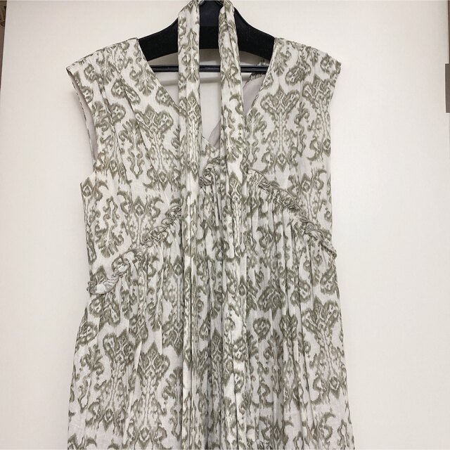 Her lip to(ハーリップトゥ)のherlipto damask cotton midi dress olive レディースのワンピース(ひざ丈ワンピース)の商品写真