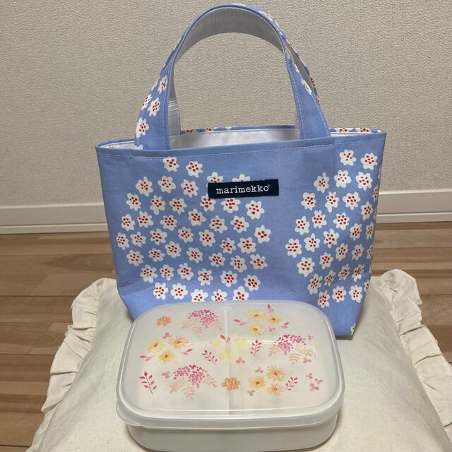 marimekko(マリメッコ)のマリメッコ marimekko ハンドメイド　トートバッグ　お弁当 ハンドメイドのファッション小物(バッグ)の商品写真