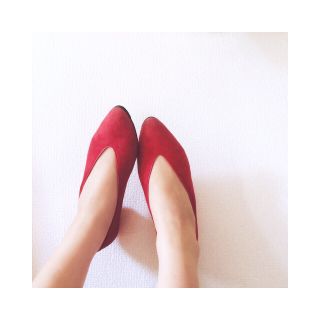 デプト(DEPT)のred vintage pumps(ハイヒール/パンプス)