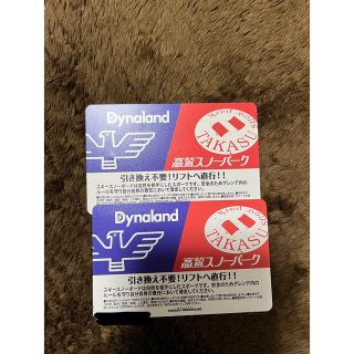 高鷲&ダイナ　1日リフト券2枚セット(引換不要)(ウィンタースポーツ)