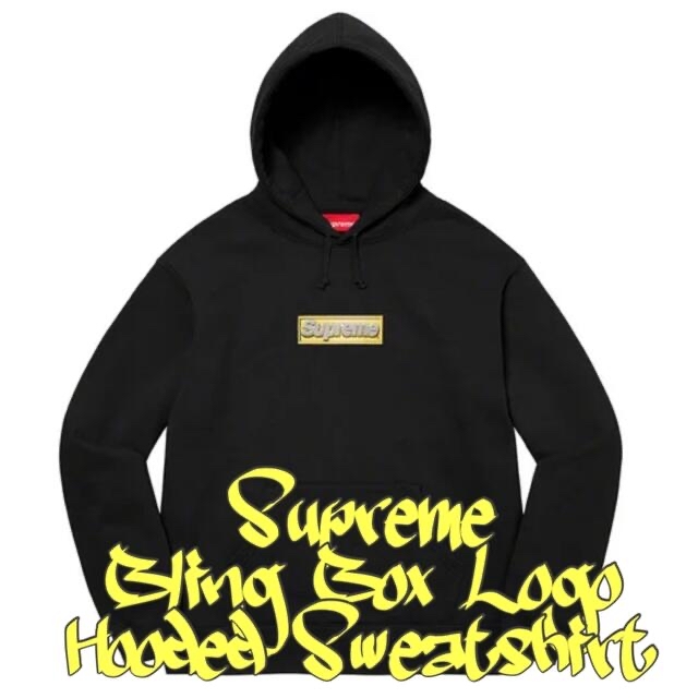 Supreme Bling Box Logo Hooded sweatshirt