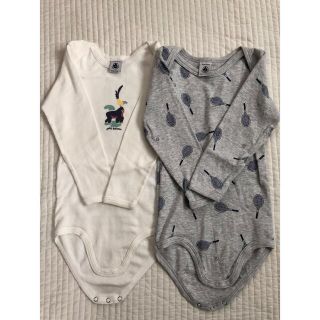 プチバトー(PETIT BATEAU)のプチバトー　長袖ボディ2枚セット　36m(下着)