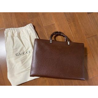 グッチ(Gucci)のグッチ　Gucci バンブートートバッグ　ブラウン　A4収納　本革(トートバッグ)