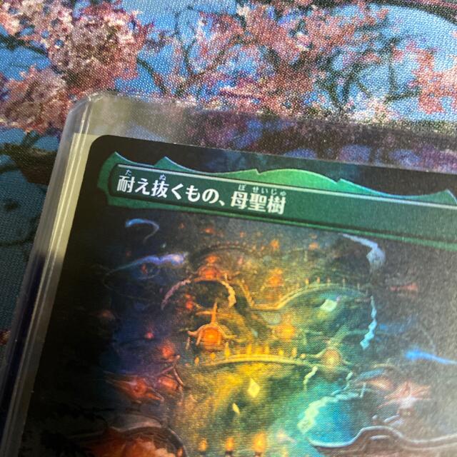 マジック：ザ・ギャザリング(マジックザギャザリング)のMTG 耐え抜くもの、母聖樹　Foil ボーダーレス　セットブースター版 美品 エンタメ/ホビーのトレーディングカード(シングルカード)の商品写真