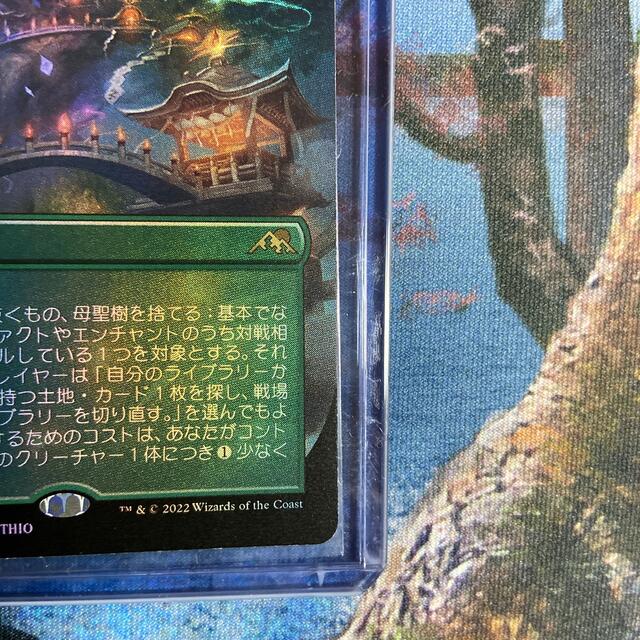 マジック：ザ・ギャザリング(マジックザギャザリング)のMTG 耐え抜くもの、母聖樹　Foil ボーダーレス　セットブースター版 美品 エンタメ/ホビーのトレーディングカード(シングルカード)の商品写真