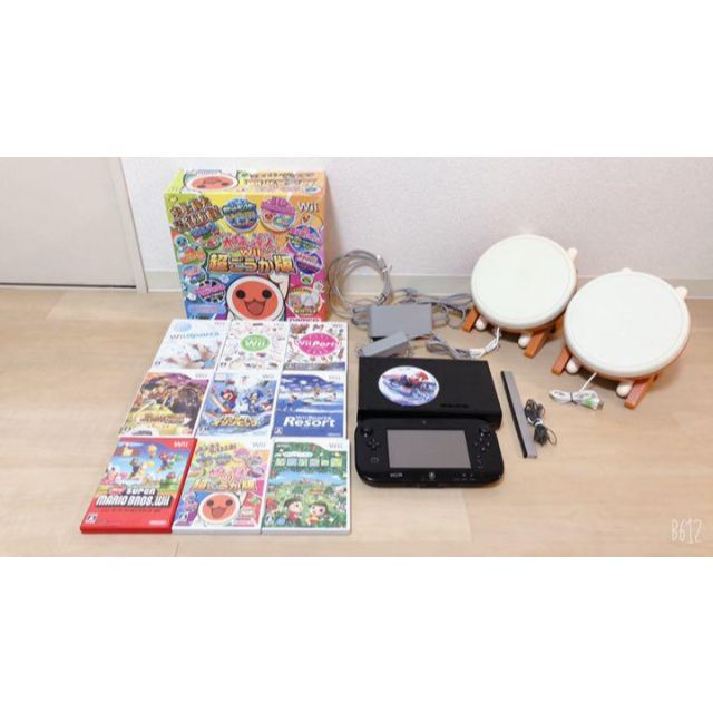Wiiu 32GBセット+太鼓の達人+ザッパー+リモコンプラス+人気ソフト
