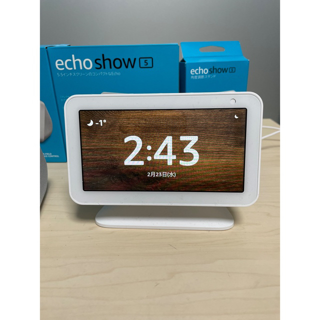 Amazon Echo Show 5 2台セット おまけ付き スマホ/家電/カメラのオーディオ機器(スピーカー)の商品写真