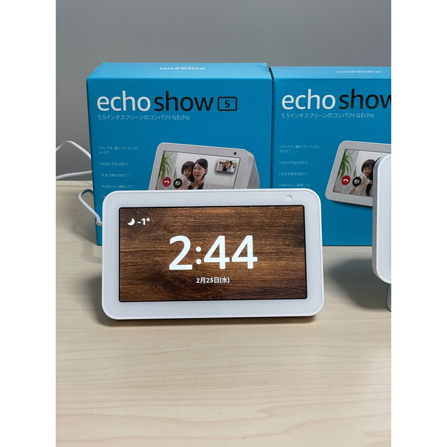 Amazon Echo Show 5 2台セット おまけ付き スマホ/家電/カメラのオーディオ機器(スピーカー)の商品写真