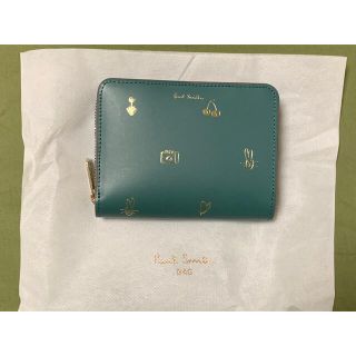 新品 ポールスミス 折り財布 2つ折り財布  ミニ財布 ミックスドゥードゥル 紺