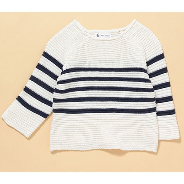 Rope' Picnic(ロペピクニック)の美品★ロペピクニック ボーダーニット 100 キッズ/ベビー/マタニティのキッズ服女の子用(90cm~)(ニット)の商品写真